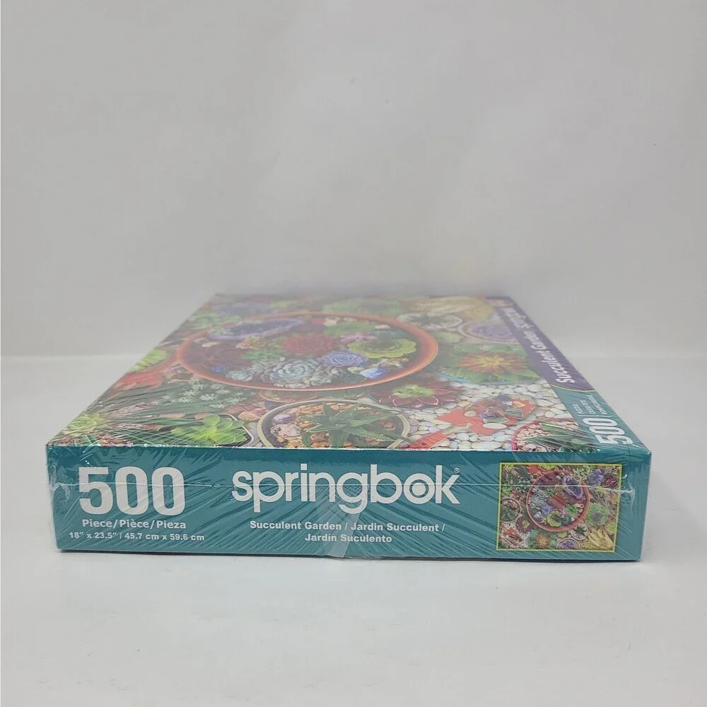 Springbok Succulent Garden 500 Piece Jigsaw Puzzle New Sealed Flowers Plants